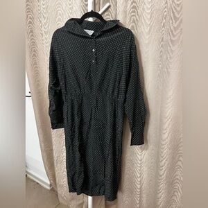 Vintage Black Polka Dot Dress with callout size 12 Charlotte Ford Boutique